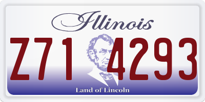 IL license plate Z714293
