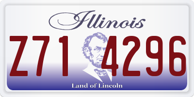 IL license plate Z714296