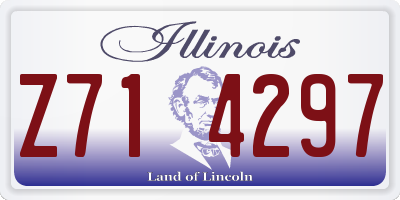 IL license plate Z714297