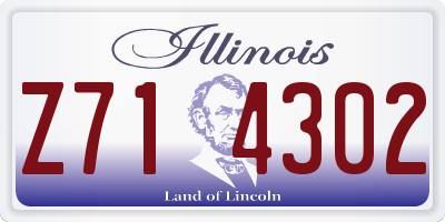 IL license plate Z714302