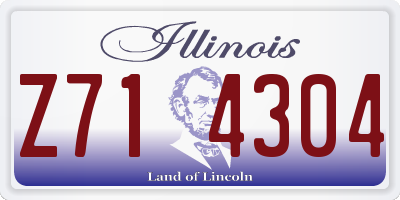 IL license plate Z714304