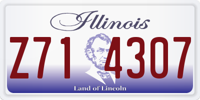 IL license plate Z714307