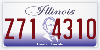 IL license plate Z714310