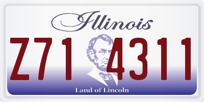IL license plate Z714311