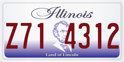 IL license plate Z714312