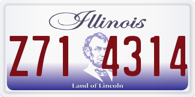 IL license plate Z714314