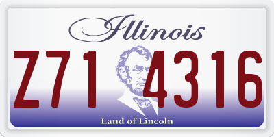 IL license plate Z714316