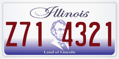 IL license plate Z714321