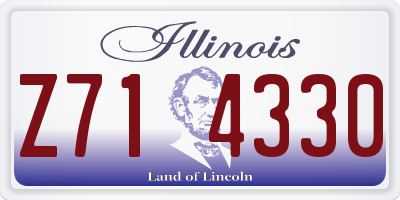 IL license plate Z714330