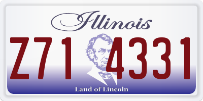 IL license plate Z714331