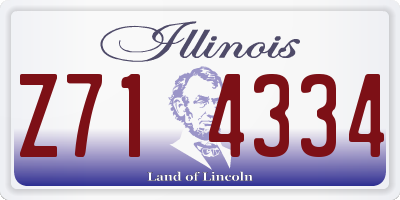 IL license plate Z714334