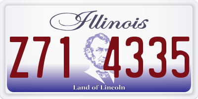 IL license plate Z714335