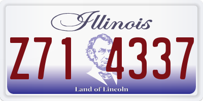 IL license plate Z714337