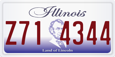 IL license plate Z714344