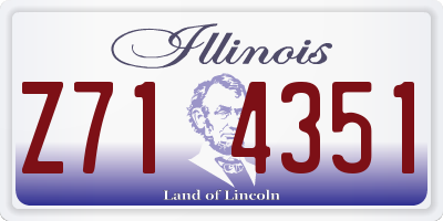 IL license plate Z714351