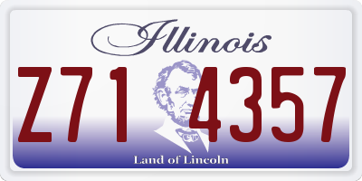IL license plate Z714357