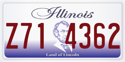 IL license plate Z714362