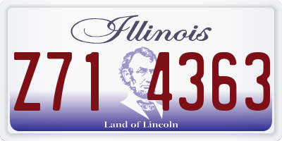 IL license plate Z714363