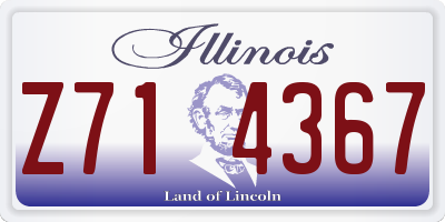 IL license plate Z714367