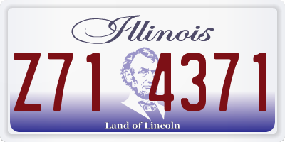 IL license plate Z714371