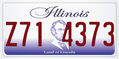 IL license plate Z714373