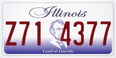 IL license plate Z714377