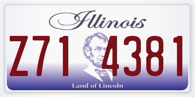 IL license plate Z714381