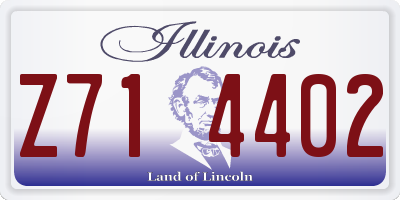 IL license plate Z714402