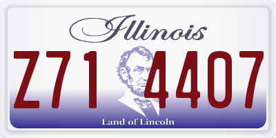 IL license plate Z714407