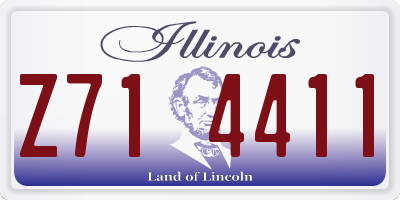 IL license plate Z714411