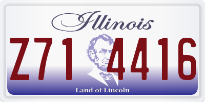IL license plate Z714416
