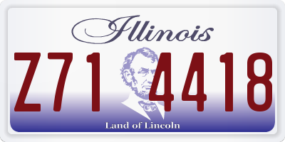 IL license plate Z714418