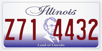 IL license plate Z714432