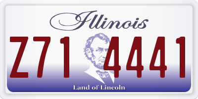 IL license plate Z714441