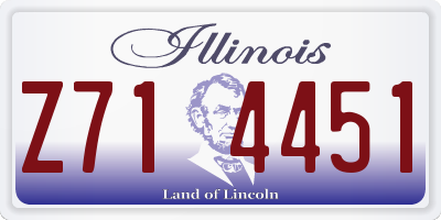 IL license plate Z714451