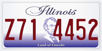 IL license plate Z714452