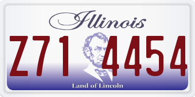 IL license plate Z714454