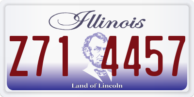 IL license plate Z714457