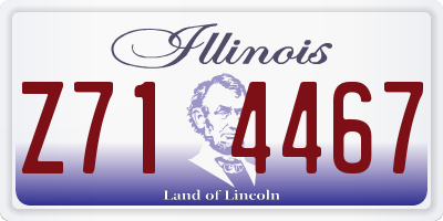 IL license plate Z714467