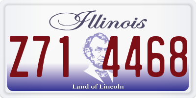 IL license plate Z714468
