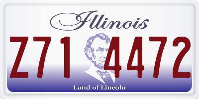 IL license plate Z714472