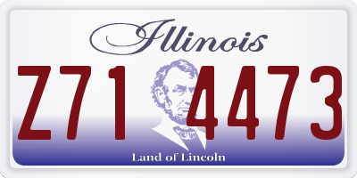 IL license plate Z714473