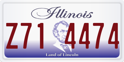 IL license plate Z714474