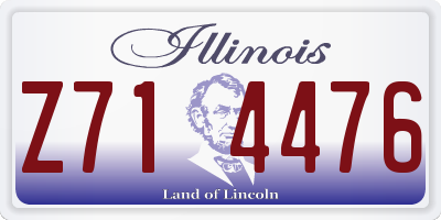 IL license plate Z714476