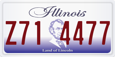 IL license plate Z714477