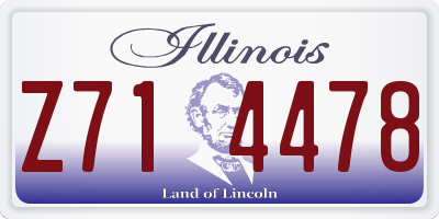 IL license plate Z714478