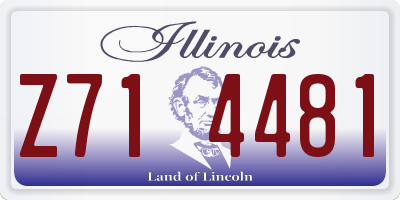 IL license plate Z714481