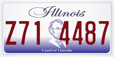 IL license plate Z714487