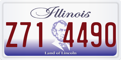 IL license plate Z714490