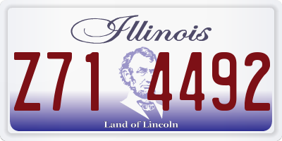 IL license plate Z714492